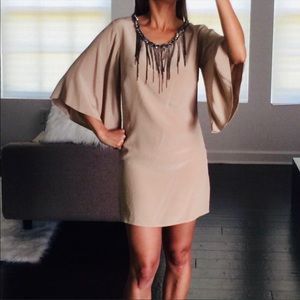 Sheri Bodell Nude Silk Dress